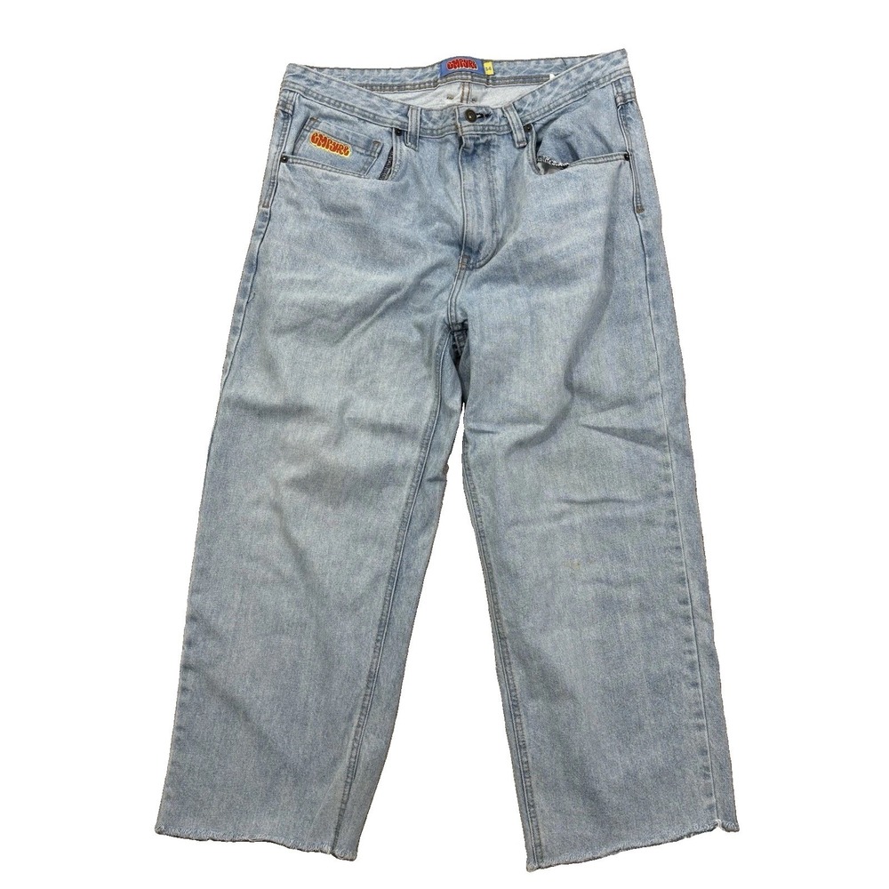 Empyre Men's Jeans Size 34 Light Blue Baggy Fit Skate Denim Streetwear Y2K